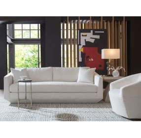 Veronica Ivory Bench Seat Sofa with Pillows