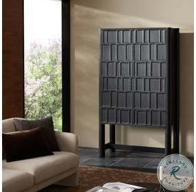 Ezri Black Oak 2 Door Cabinet
