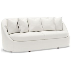 Genevieve Ivory 87" Sofa with Pillows