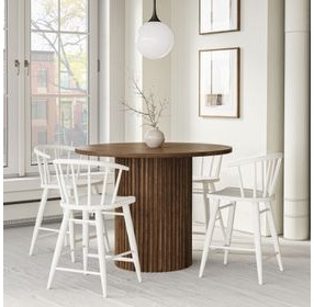 Auden White and Chestnut 5 Piece Counter Height Dining Set