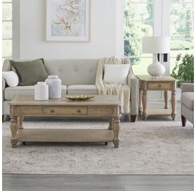 Magnolia Manor Weathered Bisque Rectangular Cocktail Table