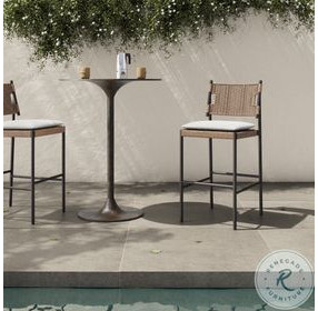 Miller Liller Flax Outdoor Woven Bar Stool