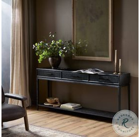 Rosenell Black Oak Veneer 78" Console Table