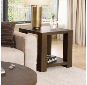 Brownstone Chocolate Brown Square End Table