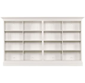 Structures Quad White Mid Height Bookcase with 16 Shelves