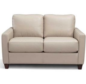 Millbrook Savino Taupe Leather 60" Loveseat