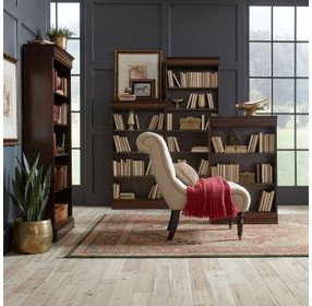 Brayton Manor Cognac Stepped Bookcase Wall