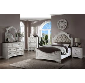 Florian Antique White and Oak 7 Drawer Dresser