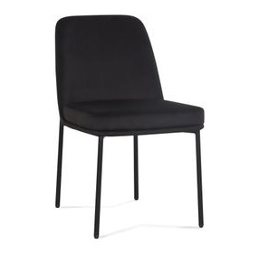 Sydney Black Performance Fabric Upholstered Dining Chair Set of 2