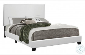 Mauve White Upholstered Twin Platform Bed