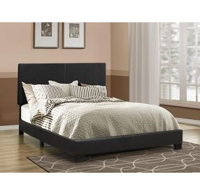 Dorian Black Upholstered Queen Panel Bed