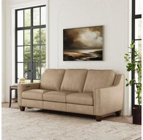Finley Beige Leather Power Reclining Living Room Set