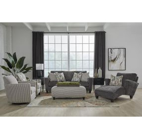Wowza Dusk Gray 88" Sleeper Sofa with Throw Pillow