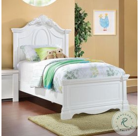 Estrella White Twin Panel Bed