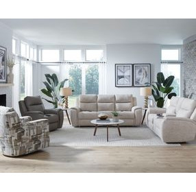 Drake Suede 95" Zero Gravity Double Power Reclining Sofa with Massage and USB Charging
