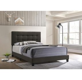 Mapes Charcoal Upholstered Full Panel Bed