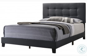 Mapes Charcoal Upholstered Queen Panel Bed