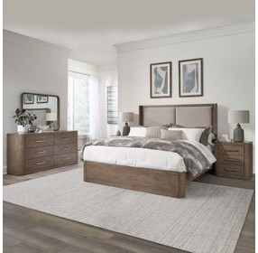 South Bend Burnished Clay 6 Drawer Dresser with Mirror