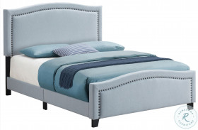 Hamden Grey King Upholstered Panel Bed