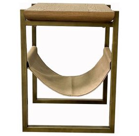 Aurora Latte Sling Chairside Table