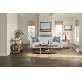 Aurora Ivory 85" Dreamy Rounded Sofa