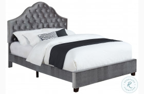 Abbeville Grey King Upholstered Panel Bed