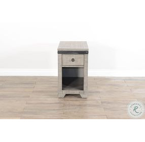 Willow Nest Gray 15" Rectangular Chair Side Table