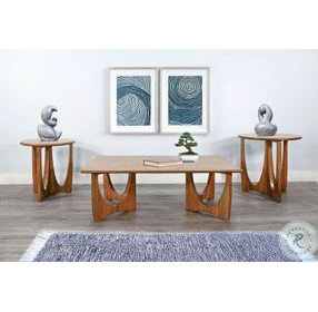 Heritage Horizon Medium Brown Round Chair Side Table