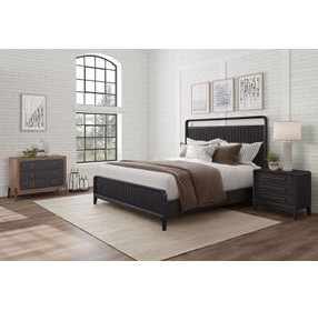 Aurora Peppercorn King Open Panel Bed