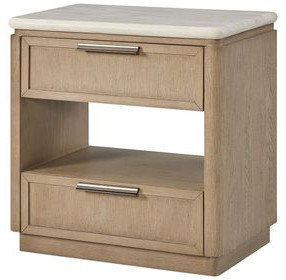 Elements Toffee 2 Drawer Nightstand with Drawer Fronts