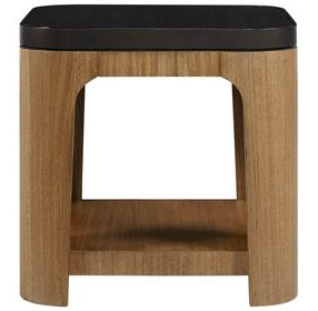 Blue Mallee Brown and Black Square End Table