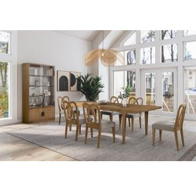 Blue Mallee Brown 100" Extendable Rectangular Dining Table