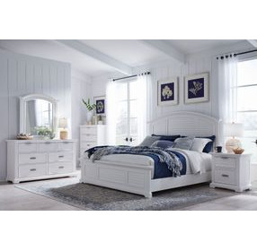 Heritage Coast Coastal White Full Panel Bed
