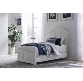 Heritage Coast Coastal White Twin Panel Bed