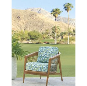 Palm Desert Poolside Blue Upholstered Outdoor Occasional Chair
