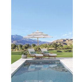 Palm Desert Poolside White Outdoor 84" Chaise