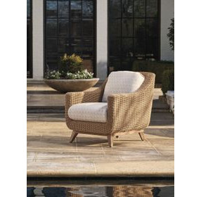 Isle of Palms Beige Upholstered Outdoor Lounge Chair