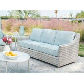 Seabrook Blue Outdoor 82" Sofa