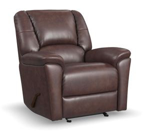 Plush Tavern Brown Leather Glider Recliner