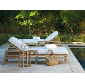 Stillwater Cove Blue 85" Outdoor Chaise Lounge