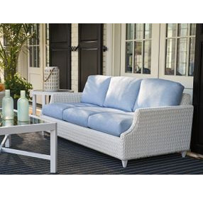 Ocean Breeze Promenade Blue Outdoor 81" Sofa