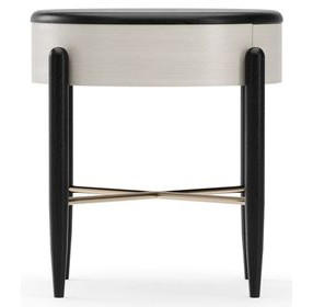 Madera Walnut and Opal Ash 1 Drawer Accent Nightstand