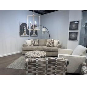 Nolte Pebble Beige 96" Sofa with Throw Pillows