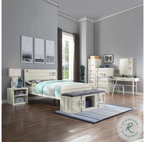 Cargo White Twin Panel Bed