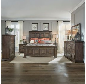 Big Valley Brownstone 6 Drawer Dresser with Mirror