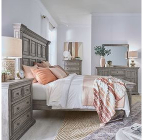 Big Valley Graystone 3 Drawer Bedside Chest with USB Charging