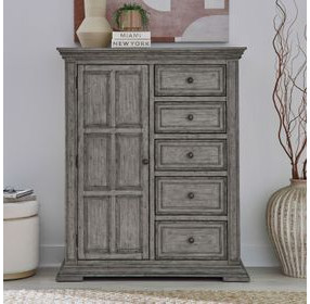 Big Valley Graystone 5 Drawer Chest with Door