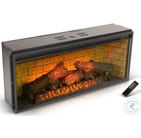 Cozy Luxe Black 42" Log Fireplace Insert