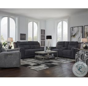 The Boss Rockport Granite Power Reclining Living Room Set with Power Headrest and Lumbar