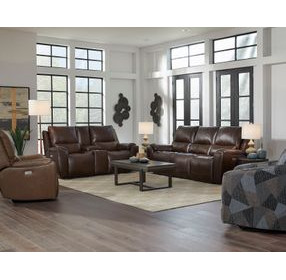 Westchester Palermo Chocolate Power Reclining 81" Console Loveseat with Power Headrest